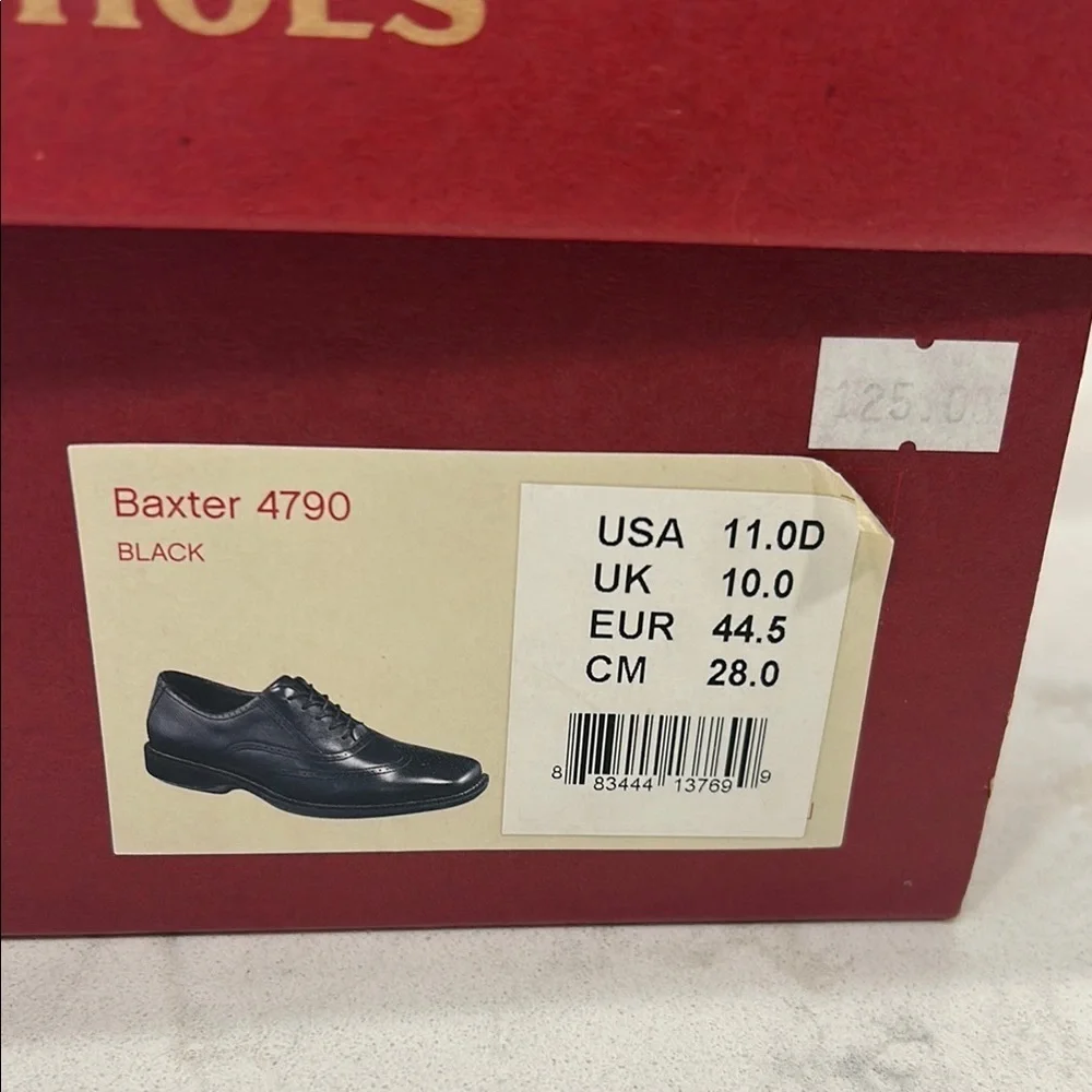 Red Wing Baxter 4790 Oxfords Black Wing Tip Leather Size 11  display picture 1